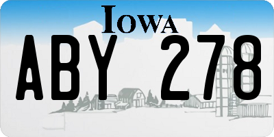 IA license plate ABY278
