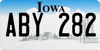 IA license plate ABY282