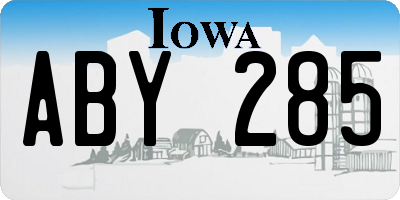 IA license plate ABY285