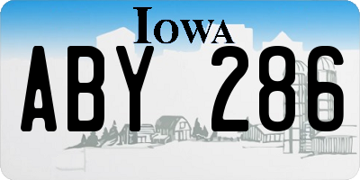 IA license plate ABY286