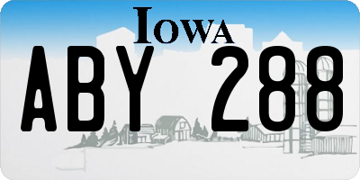 IA license plate ABY288