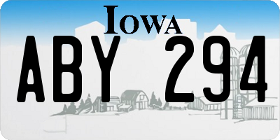 IA license plate ABY294