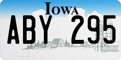 IA license plate ABY295