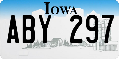 IA license plate ABY297