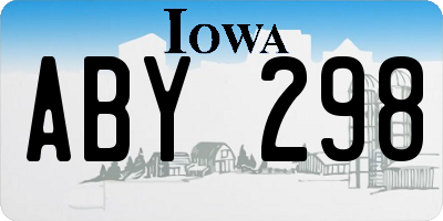 IA license plate ABY298