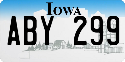 IA license plate ABY299