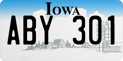 IA license plate ABY301