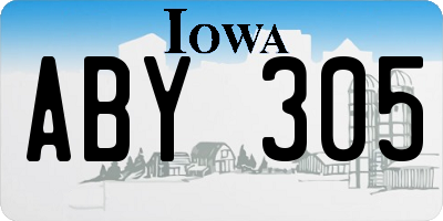 IA license plate ABY305