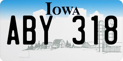 IA license plate ABY318