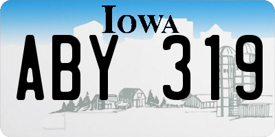 IA license plate ABY319
