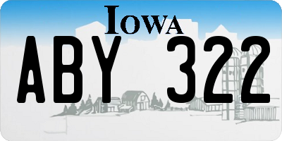 IA license plate ABY322