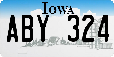 IA license plate ABY324