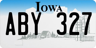 IA license plate ABY327