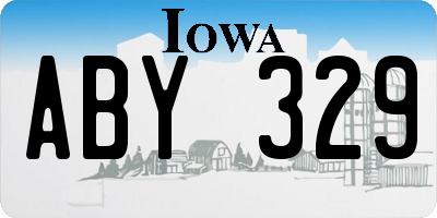 IA license plate ABY329