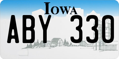 IA license plate ABY330