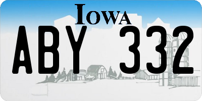 IA license plate ABY332
