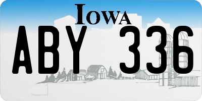 IA license plate ABY336
