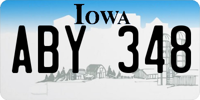 IA license plate ABY348
