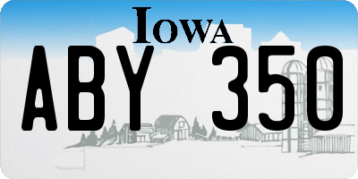 IA license plate ABY350