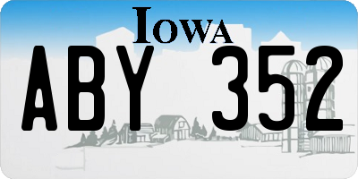 IA license plate ABY352
