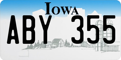 IA license plate ABY355