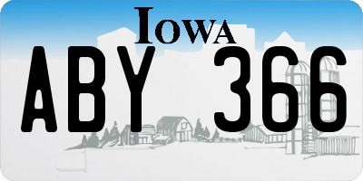 IA license plate ABY366