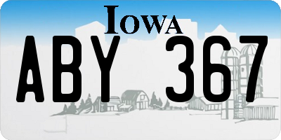 IA license plate ABY367