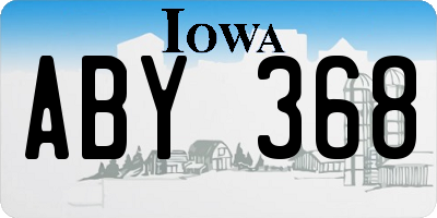 IA license plate ABY368
