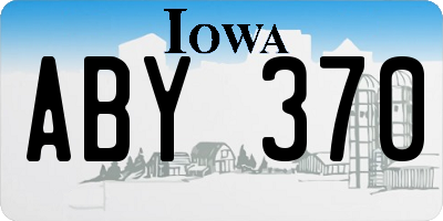 IA license plate ABY370