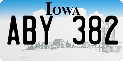 IA license plate ABY382