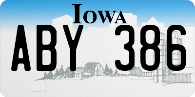 IA license plate ABY386