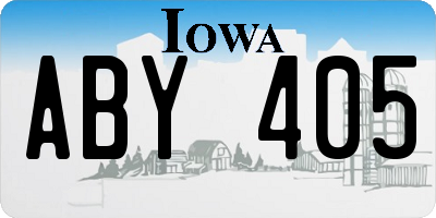 IA license plate ABY405
