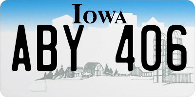 IA license plate ABY406