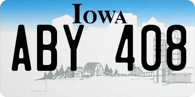 IA license plate ABY408