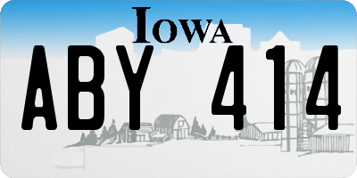 IA license plate ABY414
