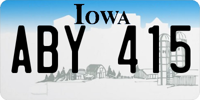 IA license plate ABY415