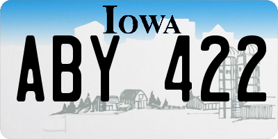 IA license plate ABY422