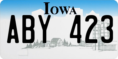 IA license plate ABY423