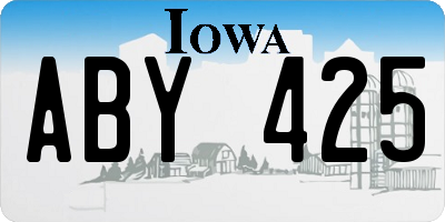 IA license plate ABY425