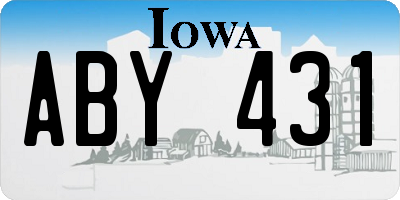 IA license plate ABY431