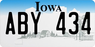 IA license plate ABY434