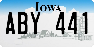 IA license plate ABY441