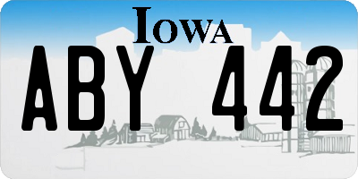 IA license plate ABY442