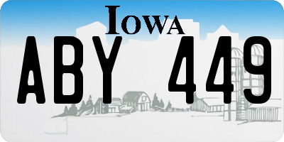 IA license plate ABY449