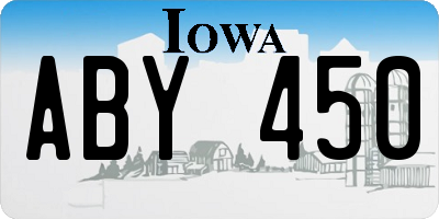 IA license plate ABY450