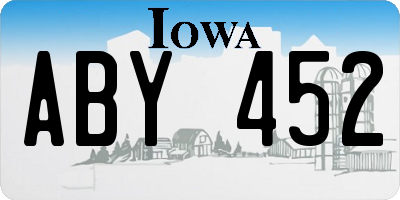 IA license plate ABY452