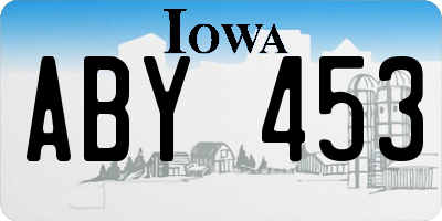 IA license plate ABY453