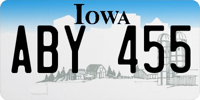 IA license plate ABY455