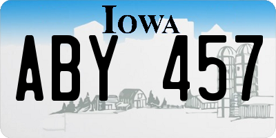 IA license plate ABY457