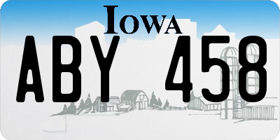 IA license plate ABY458